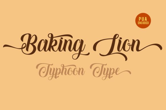 Baking Lion Font for Handmade Brands