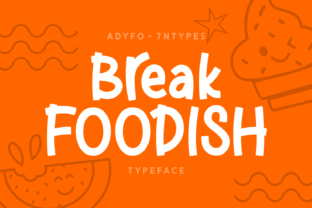 Break Foodish: A Bold Script Font for Crafters