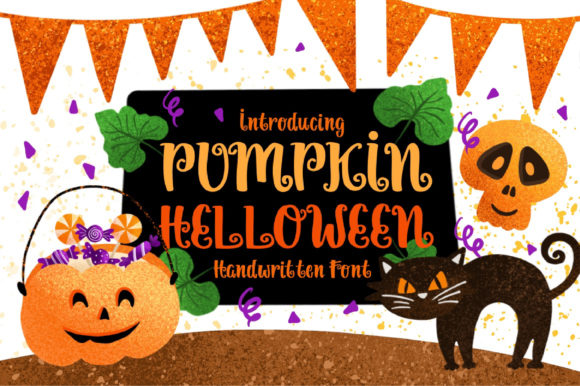 Pumpkin Helloween: A Spooky Handwritten Font for Makers