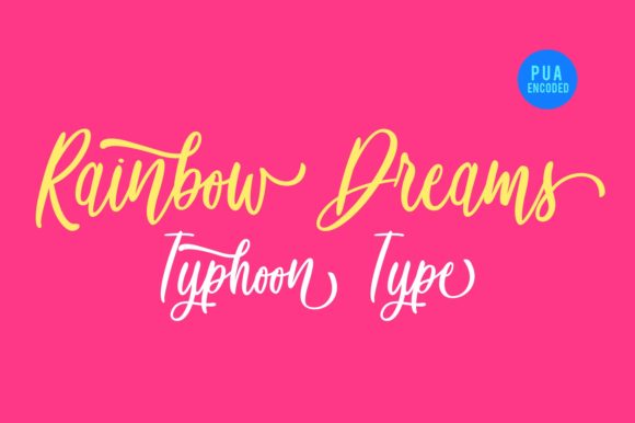 Rainbow Dreams Font for Small Business Branding