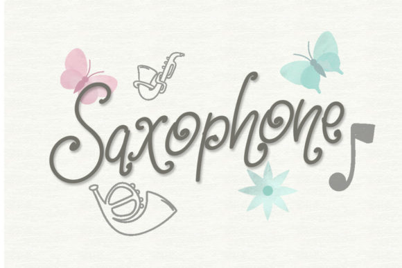 Saxophone Music Font: A Playful Typeface for Brands