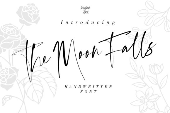 The Moon Falls: A Handwritten Script Font for Editors